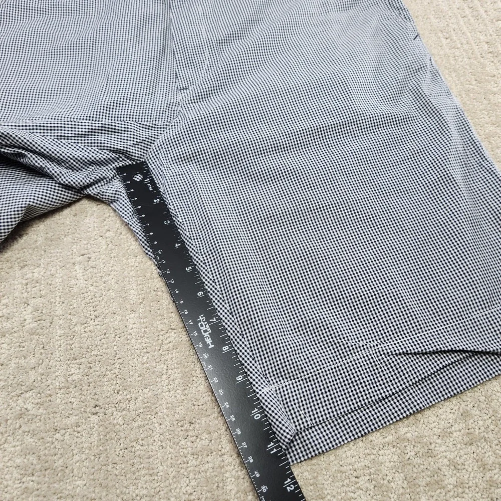 Lacoste Chino Shorts Men 38 Black Micro Gingham Check 11